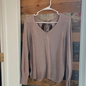 LOFT Mauve V-Neck Sweater